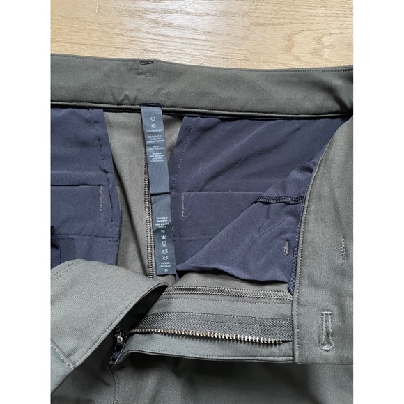 Lululemon Men Commission Pant Slim Warpstreme 32 x 28 Dark Olive Green Casual - Picture 6 of 12